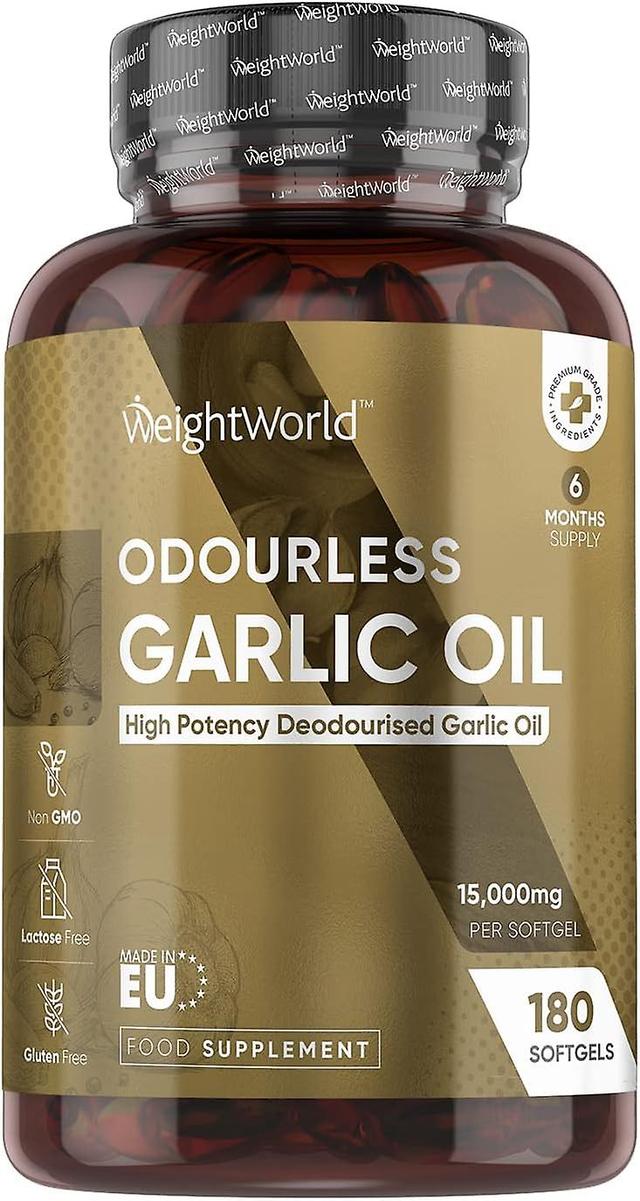 WeightWorld Odourless Garlic Oil 15000mg 180 Softgel on Productcaster.