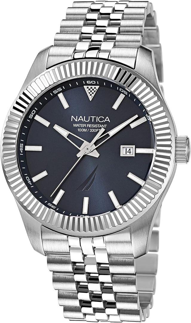 Nautica Men's Watch NAPPBS249 Silver and Blue on Productcaster.