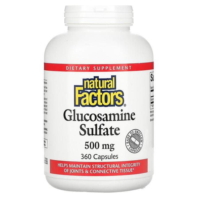 Natural Factors Naturliga faktorer, glukosaminsulfat, 500 mg, 360 kapslar on Productcaster.