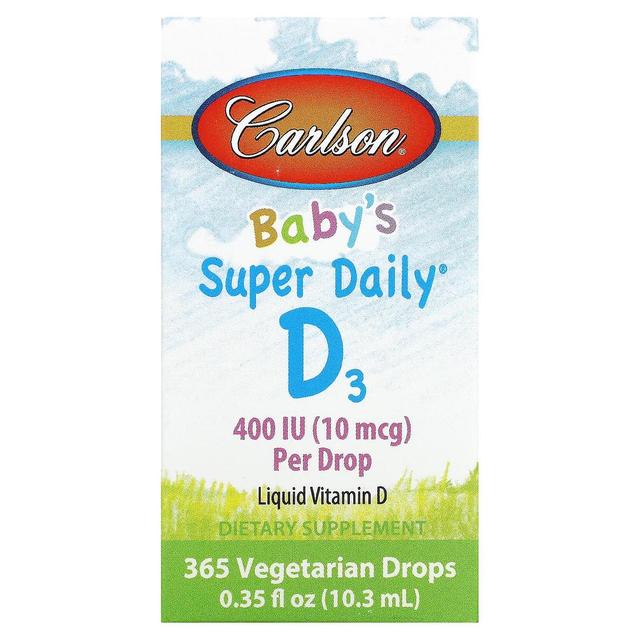 Carlson, Baby's Super Daily D3, 10 mcg (400 IU), 0.35 fl oz (10.3 ml) on Productcaster.