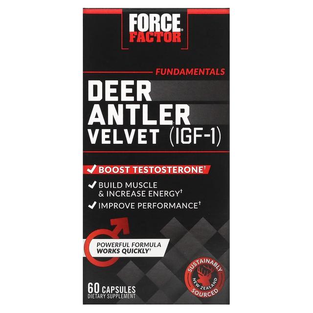 Force Factor, Deer Antler Velvet (IGF-1), 60 Capsules on Productcaster.