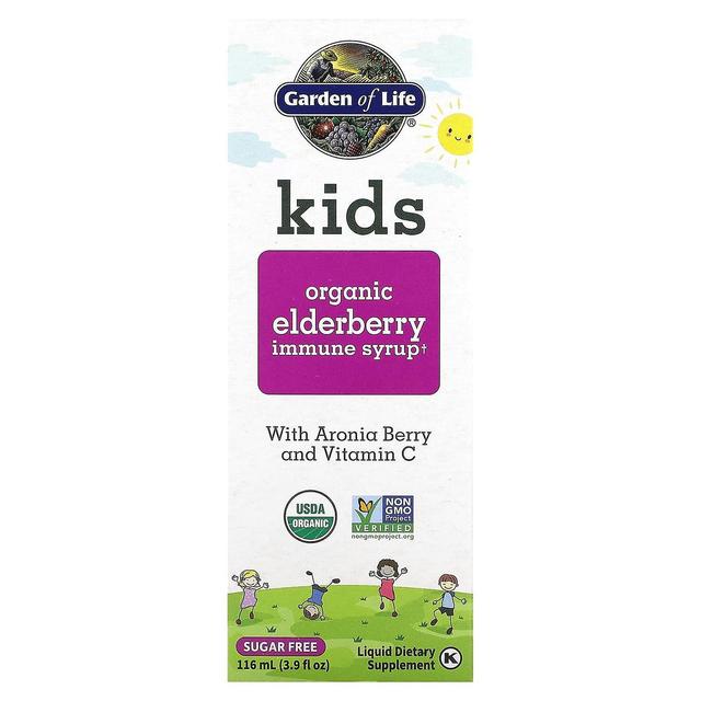 Garden of Life, Kids, Organic Elderberry Immune Syrup with Aronia Berry and Vitamin C, 3.9 fl oz (11 on Productcaster.