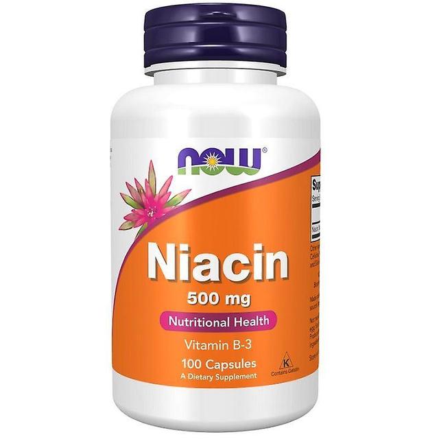 NOW Foods NU livsmedel Niacin 500mg kapslar 100 on Productcaster.