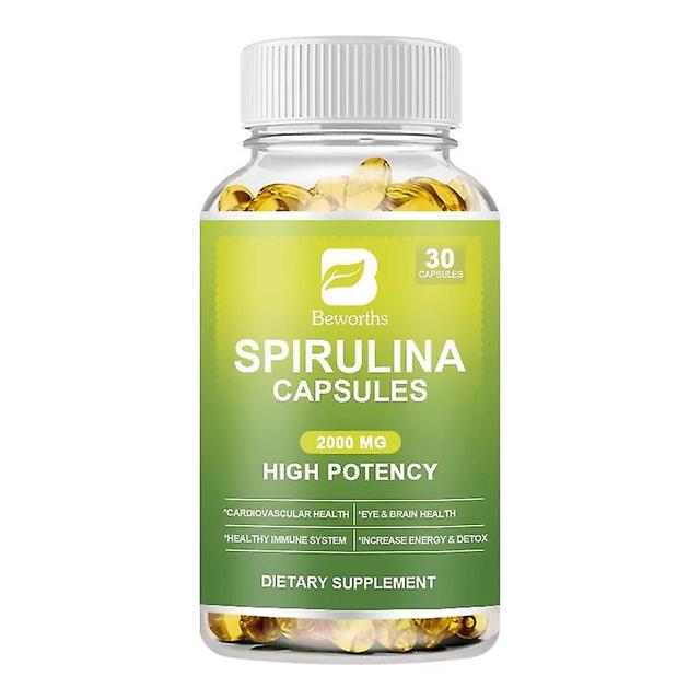 Eccpp Organic Spirulina Capsules With Chlorophyll Protein Supplement Supports Powerful Detoxification,energy & Healthy Immune System 30 Capsules on Productcaster.