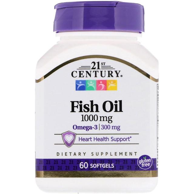 21st Century, Fish Oil, 1000 mg, 60 Softgels on Productcaster.