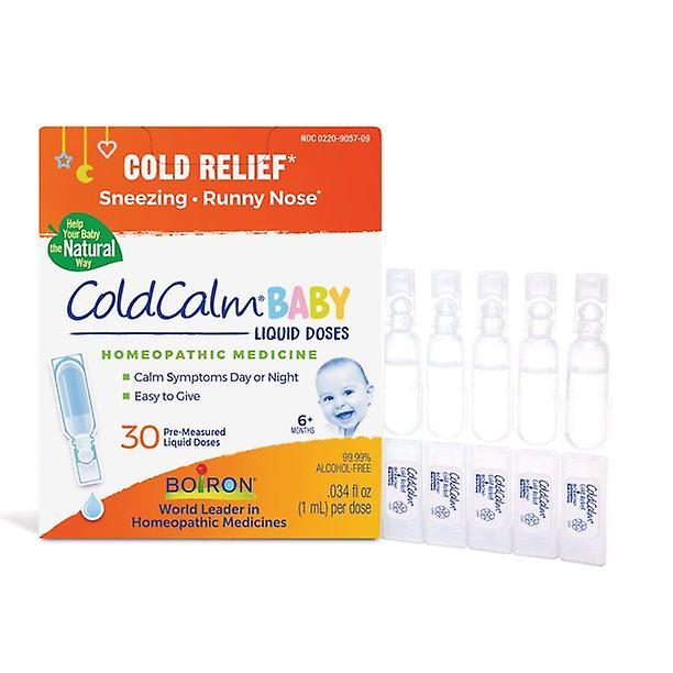 Boiron Coldcalm Baby Liquid Dose. Homeopathic Medicine For Cold Relief, Sneezing, Runny Nose, 30 Single Liquid Doses on Productcaster.