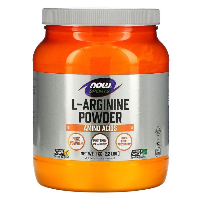 NOW Foods NU Fødevarer, Sport, L-Arginin Pulver, 2,2 lbs (1 kg) on Productcaster.