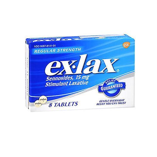 Novartis Consm Hlth Inc Ex-Lax Pills Regular Strength, 8 each (Pack of 2) on Productcaster.