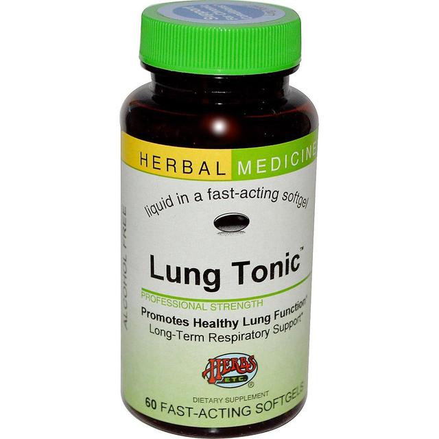 Herbs Etc. Urter m.m., Lung Tonic, Alkoholfri, 60 hurtigtvirkende softgels on Productcaster.