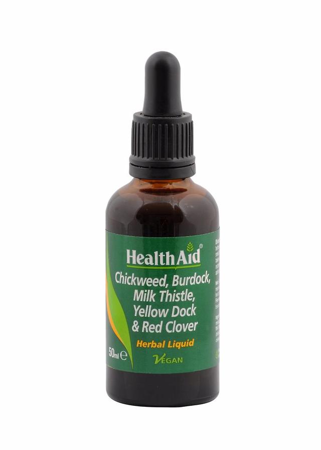 Health Aid Chickweed, Burdock, Milk Thistle, Yellow Dock & Red Clover 50ml Liquid (Skin Formula) Liquid, 50ml on Productcaster.