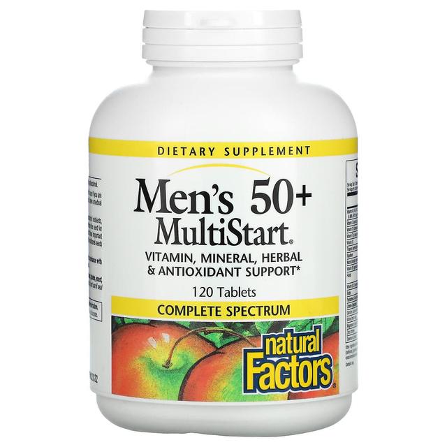 Natural Factors, Men's 50+ MultiStart, 120 Tablets on Productcaster.