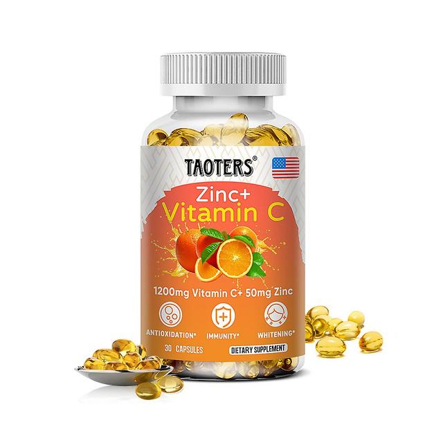 Vorallme Tautes Zinc + Vitamin C 1200mg, Zinc 50mg Capsules Support Immune Health, Antioxidant, Whitening, Brightening, And Anti-wrinkle 30 count-1... on Productcaster.