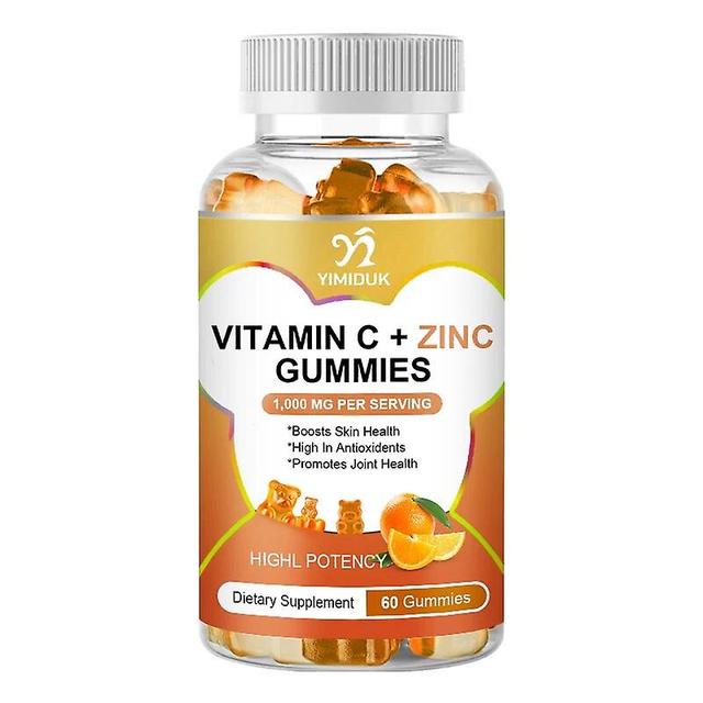 Visgaler Vitamin C With Zinc Gummies Supplements Antioxidant Immune Pigmentation Anti-wrinkle Whitening Skin Boosts Skin Health 1 Bottles on Productcaster.