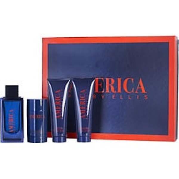 Perry Ellis America By Perry Ellis Edt Spray 3.4 Oz & Showerl Gel 3 Oz & Deodora Amber on Productcaster.