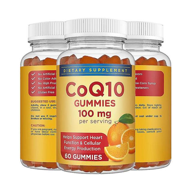 Coq10 Gummies 100 mg Coq10 Ubichinónové žuvačky podporujú zdravie srdca a zvyšujú bunkovú energiu 3 pcs on Productcaster.