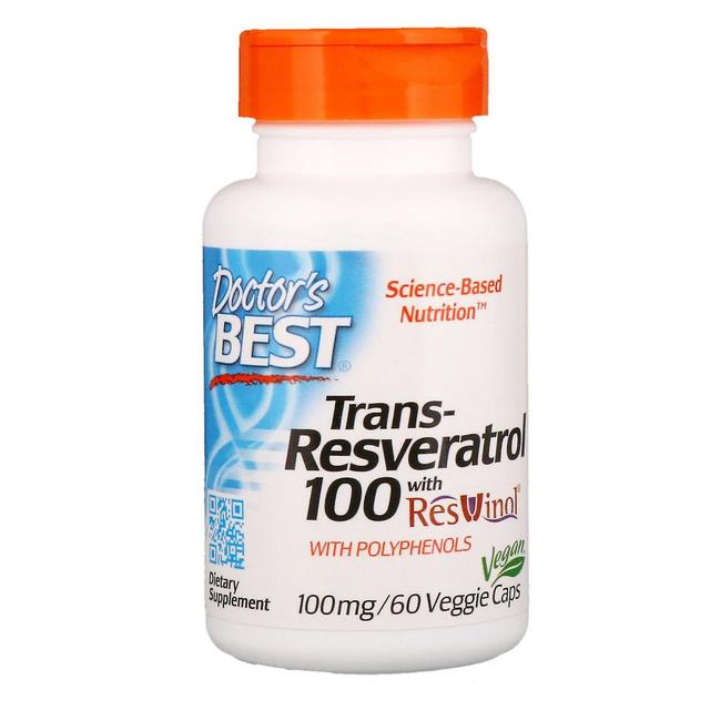 Doctor's Best, Trans-Resveratrol with Resvinol, 100 mg, 60 Veggie Caps on Productcaster.