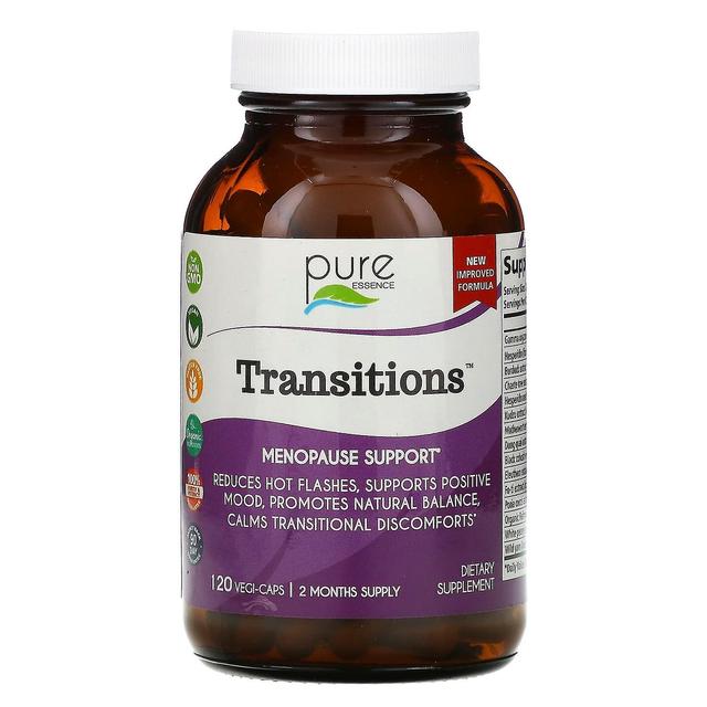 Pure Essence, Transitions, Menopause Support, 120 Vegi-Caps on Productcaster.