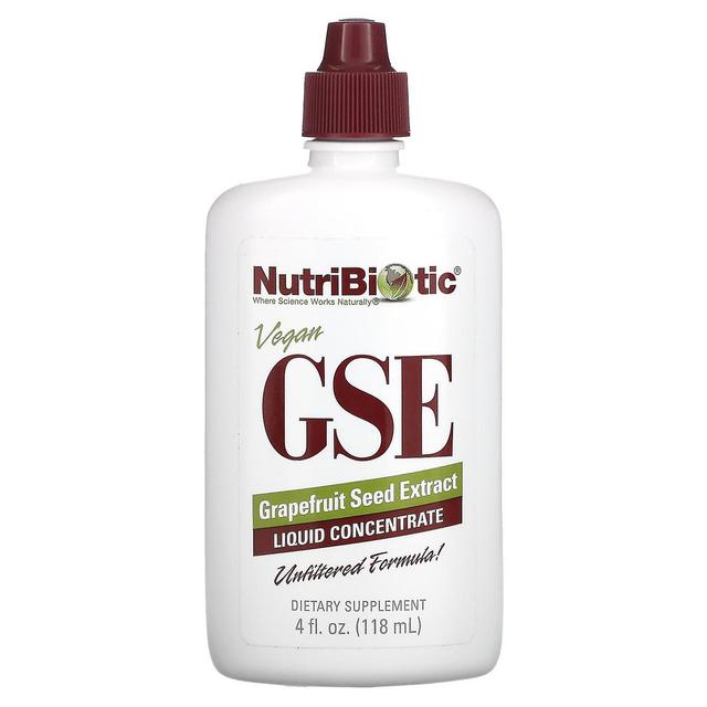 NutriBiotic, Vegansk GSE Grapefrugtfrøekstrakt, flydende koncentrat, 4 fl oz (118 ml) on Productcaster.