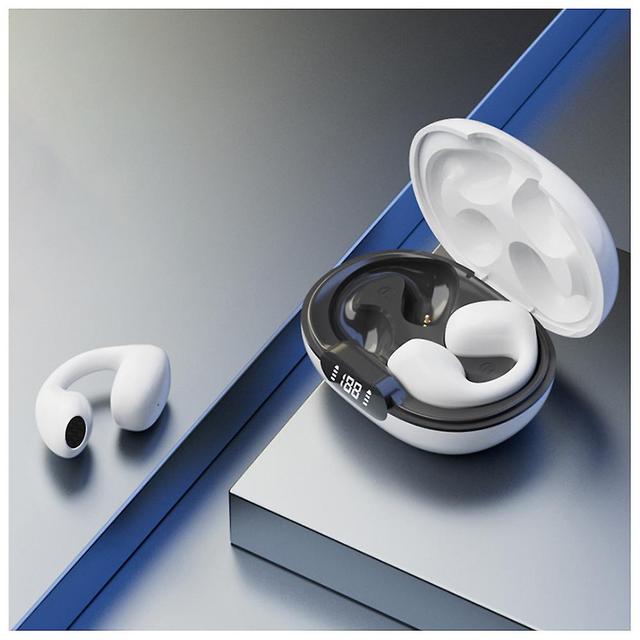 Fast Connecting Ear Clip Headphones Comfortable Sport Headset For Daily Work Gym White on Productcaster.