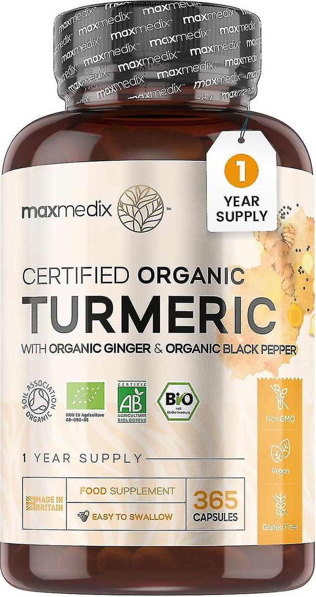 Szyskj Organic Turmeric 365 Vegan Capsules With Organic Ginger Black Pepper | Natural By on Productcaster.