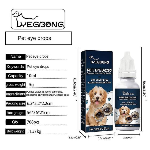 Cataract Drops For Pets, Therapeutic Eye Lubricating Drop For Dog & Cats, Improve Vision Clarity, Health & Dryness, Pink Relief In Animals on Productcaster.