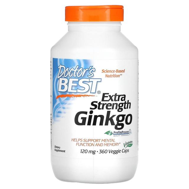 Doctor's Best Doctor's Migliore, Extra Strength Ginkgo, 120 mg, 360 Tappi Vegetariani on Productcaster.