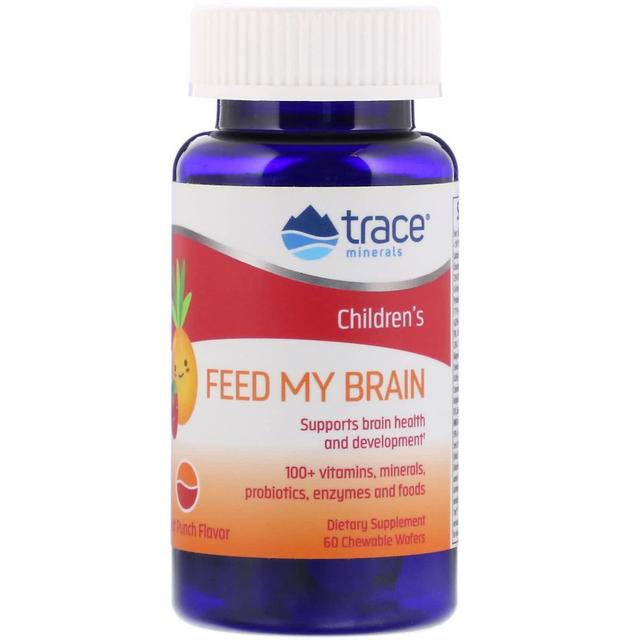 Trace Minerals Minerais Vestigiais , Infantil, Feed My Brain, Fruit Punch Flavor, 60 Wafers Mastigáveis on Productcaster.