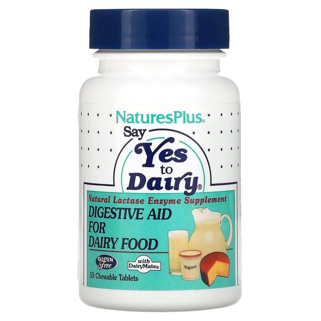 Nature's Plus NaturesPlus, Say Yes to Dairy, Digestive Aid For Dairy Food, 50 Chewable Tablets on Productcaster.