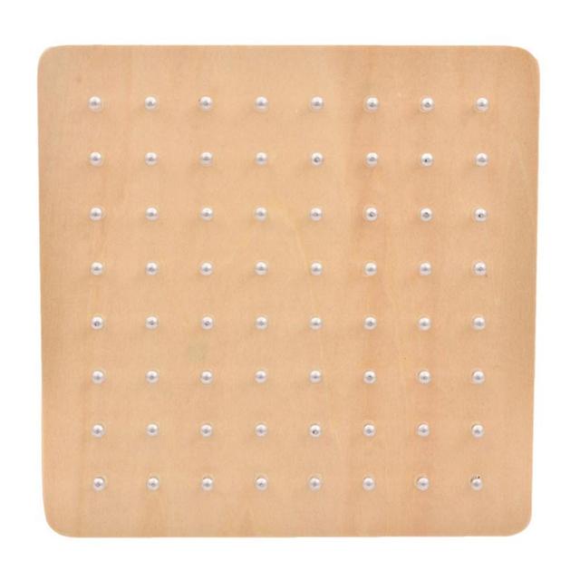 Wooden Geoboard Geometric Creativity Nailboard For Children Graphical Mathematical Education Toy 18x18cm on Productcaster.