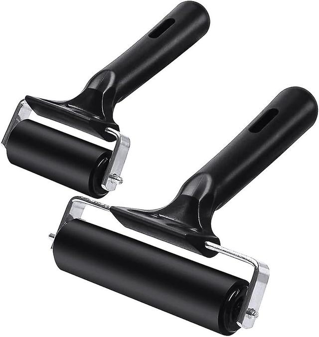 2 Pcs Rouleaux En Caoutchouc Rouleau De Peinture D'encre, Rouleau Dencre Brayer, Rouleaux Encreur De Peinture Brayer En Caoutchouc Dur Pour Artisanat on Productcaster.