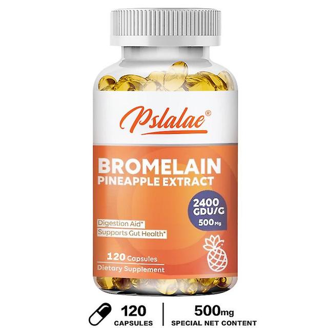 Vorallme Bromelain ananas extrakt tillägg 2,400 Gdu / g - 500 mg, 120 kapslar, stöder matsmältningen, ledhälsa, näringsämne absorption 120 Capsules on Productcaster.