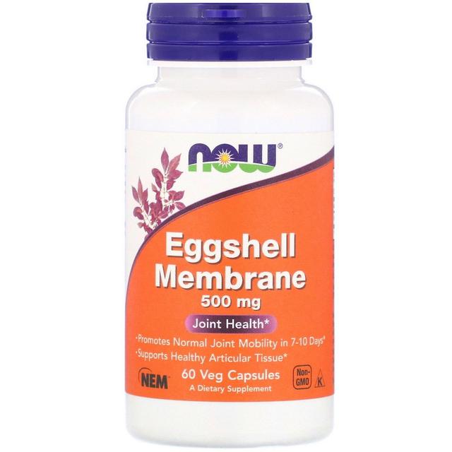 Now Foods, Eggshell Membrane, 500 mg, 60 Veg Capsules on Productcaster.