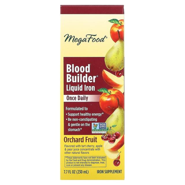 MegaFood, Blood Builder Liquid Iron, einmal täglich, Obstgarten, 7,7 fl oz (230 ml) on Productcaster.