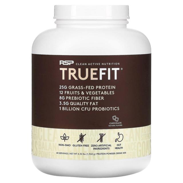 RSP Nutrition, TrueFit, Shake de proteína de soro de leite alimentado com capim com frutas e legumes, chocolate, 4,32 lbs ( on Productcaster.