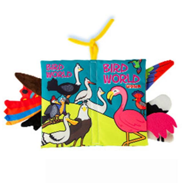 Safe Soft Cloth Books Rustling Books Toy Washable Toy Books For Infant Toddlers Bird World on Productcaster.