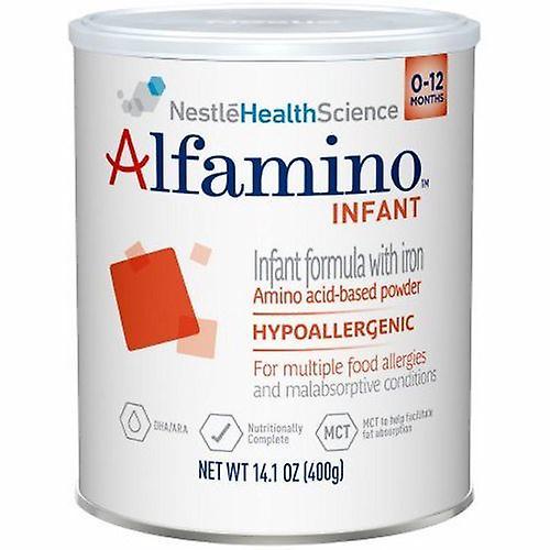 Nestle Nestlé Healthcare Nutrition Fórmula Infantil à Base de Aminoácidos com Ferro Alfamino 14,1 oz. Lata em pó, contagem de 1 (embalagem de 3) on Productcaster.