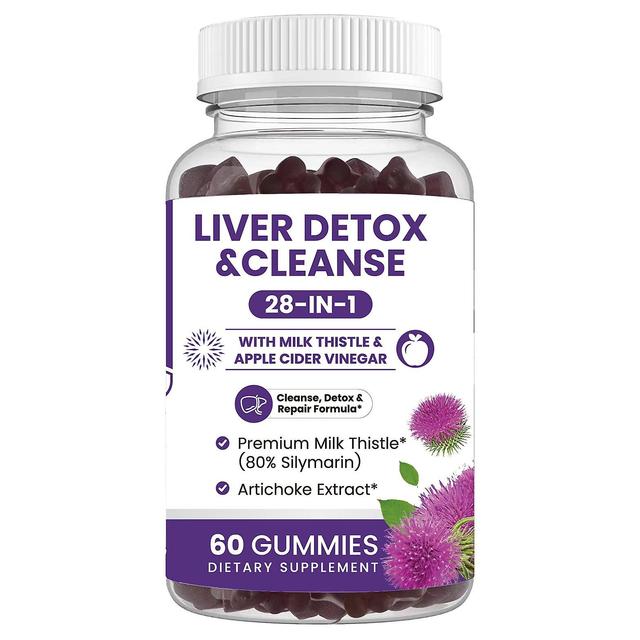 Liver Cleanse Detox & Repair Gummies Recipe - Herbal Liver Support Supplement: Milk Thistle, Artichoke Extract, Dandelion, Beet, Chicory Root & Turmer on Productcaster.