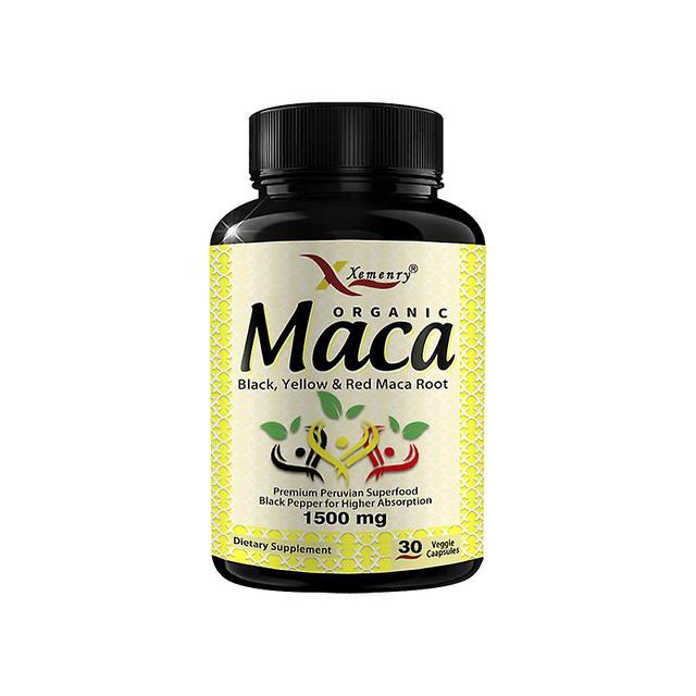 Vorallme Peruvian Maca Root Extract - Contains Black + Red + Yellow Organic Maca Root Powder Capsules, Veggie Caps 1500 Mg 30 capsules on Productcaster.