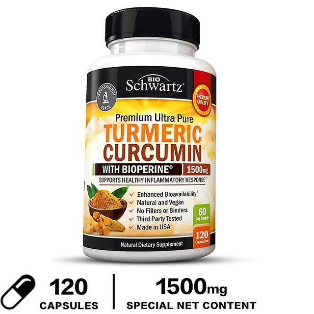 Vorallme Curcumine Pour Hommes Et Femmes Pour L’inconfort Articulaire Enflammé, Curcumine de Curcuma Ultra Pure Premium 1500 Mg 120 capsules on Productcaster.