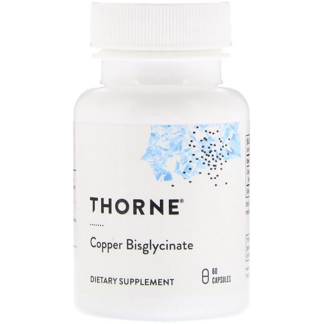 Thorne Research, Copper Bisglycinate, 60 Capsules on Productcaster.