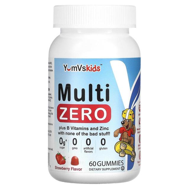 Yum-V's Yum-Vs, Kids, Multi Zero, Strawberry, 60 Gummies on Productcaster.