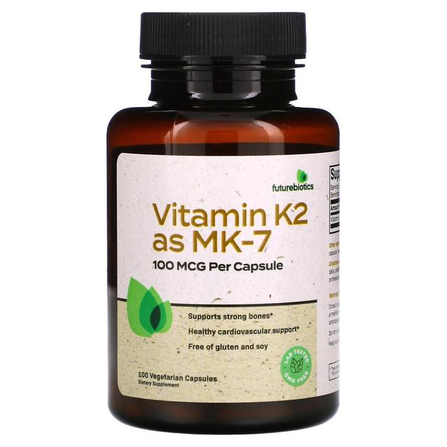 FutureBiotics, Vitamin K2 som MK-7, 100 mcg, 100 vegetariske kapsler on Productcaster.