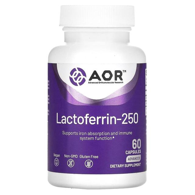 Advanced Orthomolecular Resear Advanced Orthomolecular Research AOR, Lactoferrin-250, 60 Capsules on Productcaster.