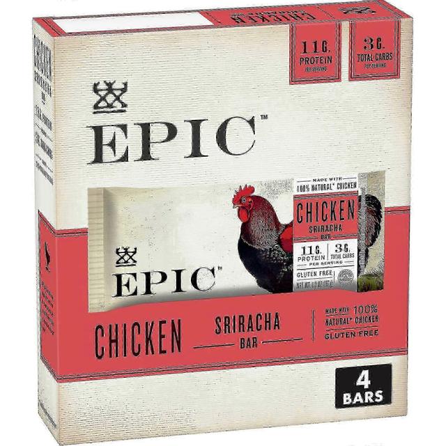 Epic Episk kylling glutenfri bar, sriracha, 4 ea on Productcaster.