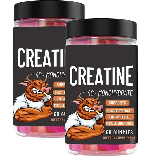 1 Piece Of Creatine Monohydrate Gummies 5 Mg, Suitable For Men And Women - Sugar-free | 60 Capsules/bottle 2PCS on Productcaster.