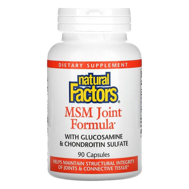 Natural Factors, MSM Joint Formula with Glucosamine & Chondroitin Sulfate, 90 Capsules on Productcaster.