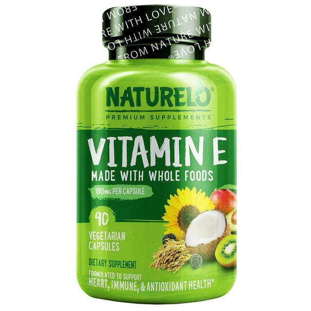 NATURELO, Vitamin E, Made with Whole Foods, 180 mg, 90 Vegetarian Capsules on Productcaster.