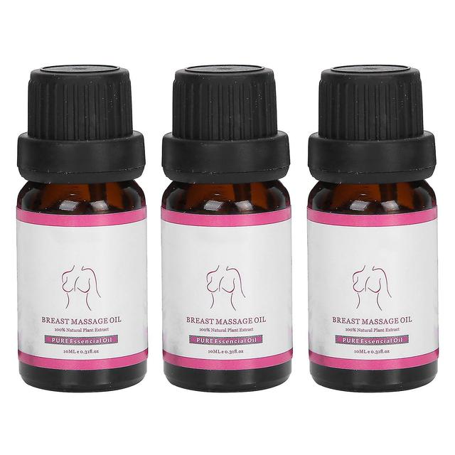 Huile de massage d’agrandissement mammaire Huile essentielle d’amélioration de la poitrine Frming 10ml x 3 bouteilles on Productcaster.