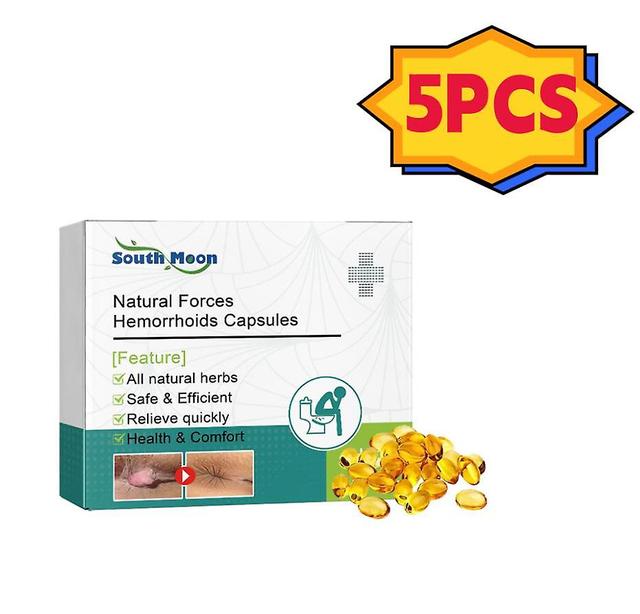 5pcs South Moon Hemorrhoids Capsules Relieve Perianal Itching, Internal And External Mixed Sores, Anushu Cream, Xiaorouguduan Hemorrhoids Cream on Productcaster.