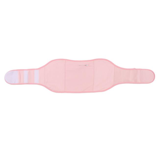 Adjustable Soft Cotton Castor Oil Wrap for Stomach Liver Detox - Reusable Waist Pack in Pink on Productcaster.